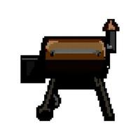 grillage fumeur un barbecue Jeu pixel art vecteur illustration
