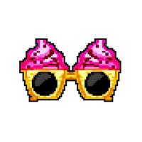 œil fête des lunettes Jeu pixel art vecteur illustration