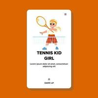 tennis enfant fille vecteur