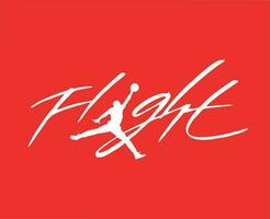Jordan vol logo marque symbole blanc conception vêtements vêtement de sport vecteur illustration avec rouge Contexte