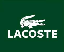 lacoste marque logo symbole blanc conception vêtements mode vecteur illustration avec vert Contexte