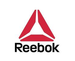 reebok marque logo symbole avec Nom rouge et noir vêtements conception icône abstrait vecteur illustration