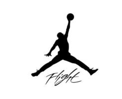 Jordan vol marque logo symbole noir conception vêtements vêtement de sport vecteur illustration