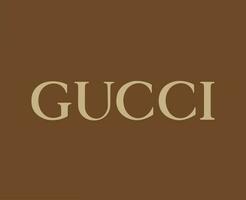 Gucci logo marque vêtements symbole Nom marron conception mode vecteur illustration