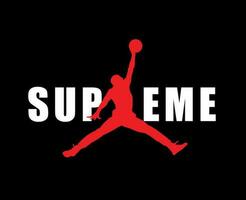 suprême Jordan marque logo symbole vêtements conception icône abstrait vecteur illustration avec noir Contexte