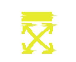 blanc marque logo Jaune symbole vêtements conception icône abstrait vecteur illustration