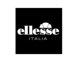 ellesse italia logo marque vêtements symbole blanc conception vecteur illustration avec noir Contexte