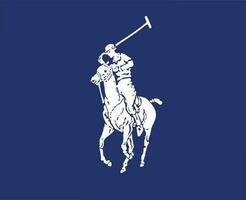 polo marque logo blanc symbole vêtements conception icône abstrait vecteur illustration avec bleu Contexte