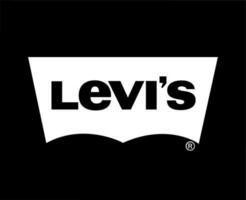 Lévi's marque logo symbole blanc conception vêtements mode vecteur illustration avec noir Contexte