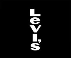 Lévi's marque vêtements logo Nom blanc symbole conception mode vecteur illustration avec noir Contexte