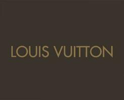 Louis vuitton marque logo Nom symbole conception vêtements mode vecteur illustration avec marron Contexte