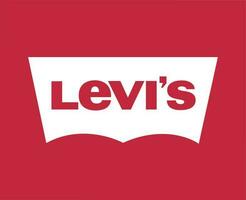 Lévi's logo marque symbole blanc conception vêtements mode vecteur illustration avec rouge Contexte