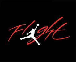 Jordan vol logo marque symbole conception vêtements vêtement de sport vecteur illustration avec noir Contexte