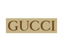 Gucci marque logo symbole Nom marron conception vêtements mode vecteur illustration