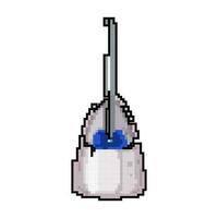 bol toilette brosse Jeu pixel art vecteur illustration