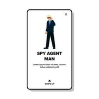 espion agent homme vecteur