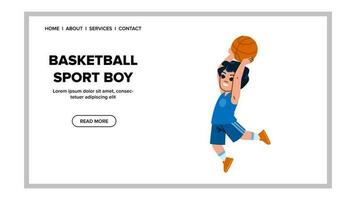 basketball sport garçon vecteur