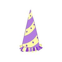 illustration de conception de dessin animé plat de chapeau coloré pour le  modèle de jeu d'anniversaire de célébration de fête. 8122983 Art vectoriel  chez Vecteezy