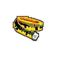 instrument Jaune mesure ruban Jeu pixel art vecteur illustration