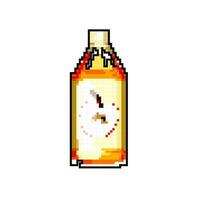 Cidre le vinaigre bouteille Jeu pixel art vecteur illustration