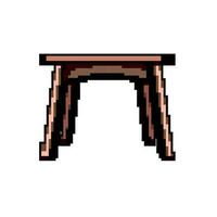 planche bois table Jeu pixel art vecteur illustration