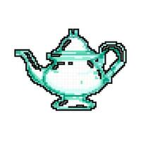 Porcelaine ancien théière Jeu pixel art vecteur illustration