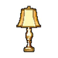 pièce ancien table lampe Jeu pixel art vecteur illustration