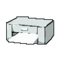 ordinateur imprimante papier Jeu pixel art vecteur illustration