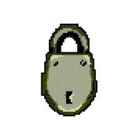 sécurité cadenas ancien Jeu pixel art vecteur illustration