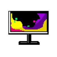 Vide moniteur PC Jeu pixel art vecteur illustration