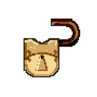 vieux cadenas ancien Jeu pixel art vecteur illustration