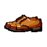 cuir homme des chaussures Jeu pixel art vecteur illustration