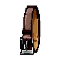 Vêtements cuir ceinture Jeu pixel art vecteur illustration