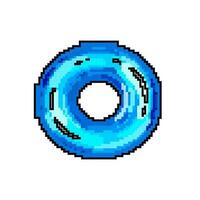 Voyage gonflable bague Jeu pixel art vecteur illustration