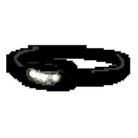 lampe lampe frontale lampe de poche Jeu pixel art vecteur illustration