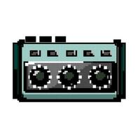 La technologie casque de musique ampli Jeu pixel art vecteur illustration