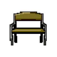 bois jardin Extérieur banc Jeu pixel art vecteur illustration