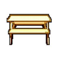 vide jardin Extérieur table Jeu pixel art vecteur illustration