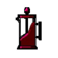 caféine français presse café Jeu pixel art vecteur illustration