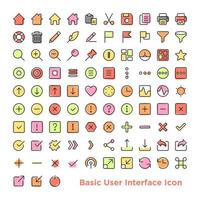 icône de l'interface utilisateur de base vecteur