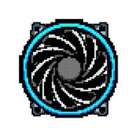 Puissance refroidissement ventilateur PC Jeu pixel art vecteur illustration