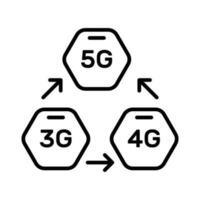 vérifier cette créative conçu icône de 5g La technologie dans moderne style, facile à utilisation vecteur