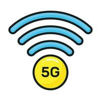 5g réseau La technologie signaux vecteur conception dans branché style, prêt à utilisation