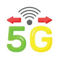 magnifiquement conçu vecteur de 5g La technologie signaux dans branché style, prime icône