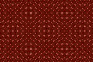 rouge contour carré et cercle polka modèle vecteur Contexte