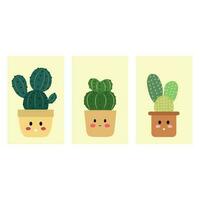 mignonne cactus illustration vecteur