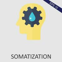 somatisation plat icône vecteur eps fichier