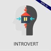 introverti plat icône vecteur eps fichier