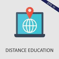 distance éducation plat icône vecteur eps fichier