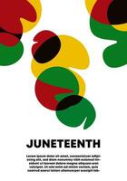 Créatif concept de juneteenth affiche avec fluide ondulé formes. vecteur potrait illustration